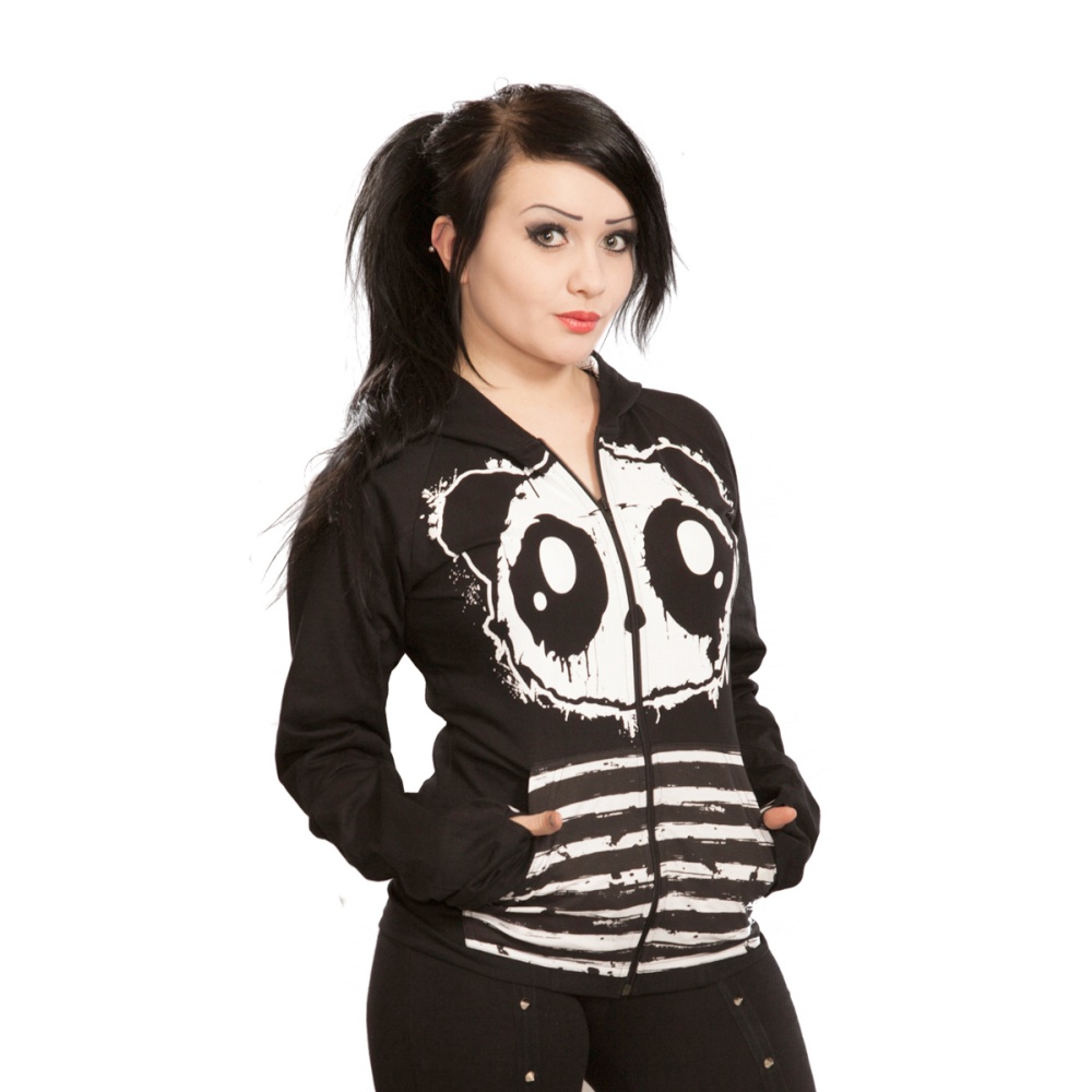 Killer Panda - KP RAW Vest met capuchon - Zwart/Wit